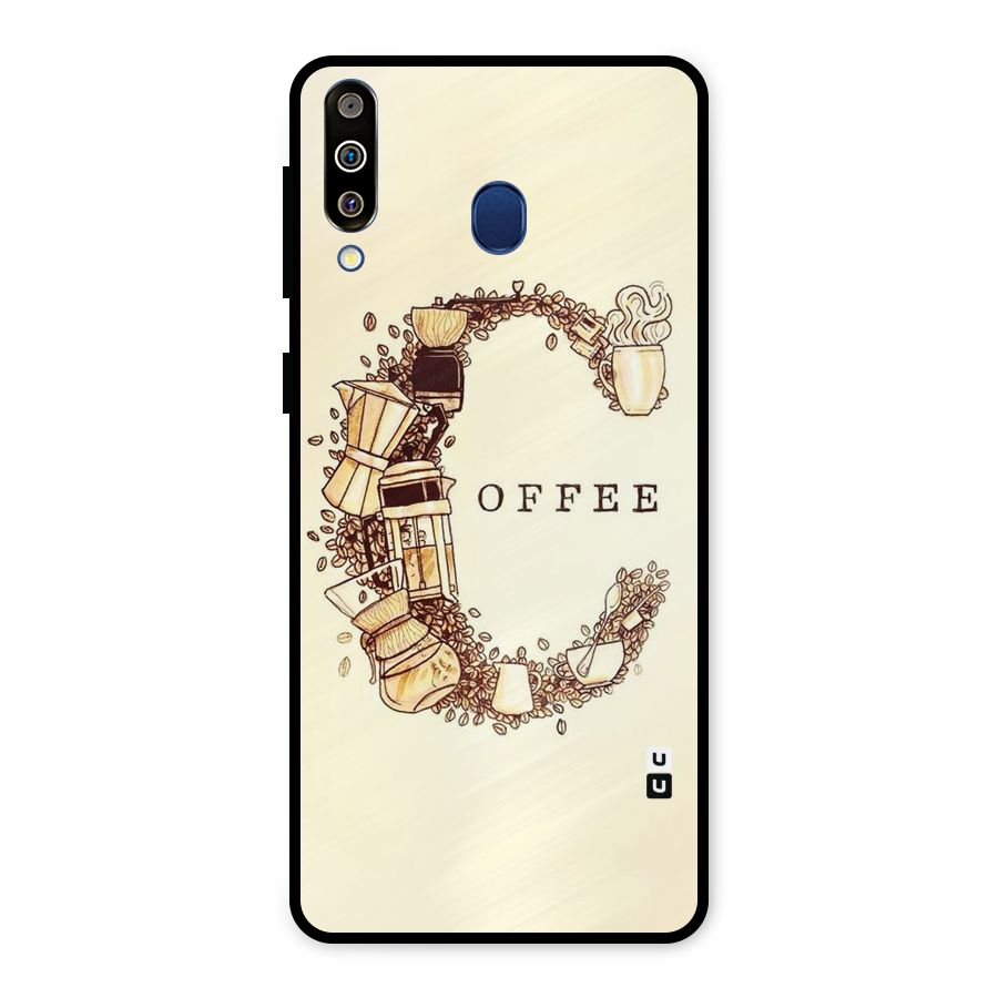Vintage Coffee Metal Back Case for Galaxy M30