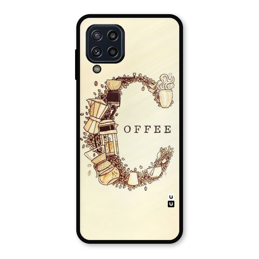 Vintage Coffee Metal Back Case for Galaxy M32