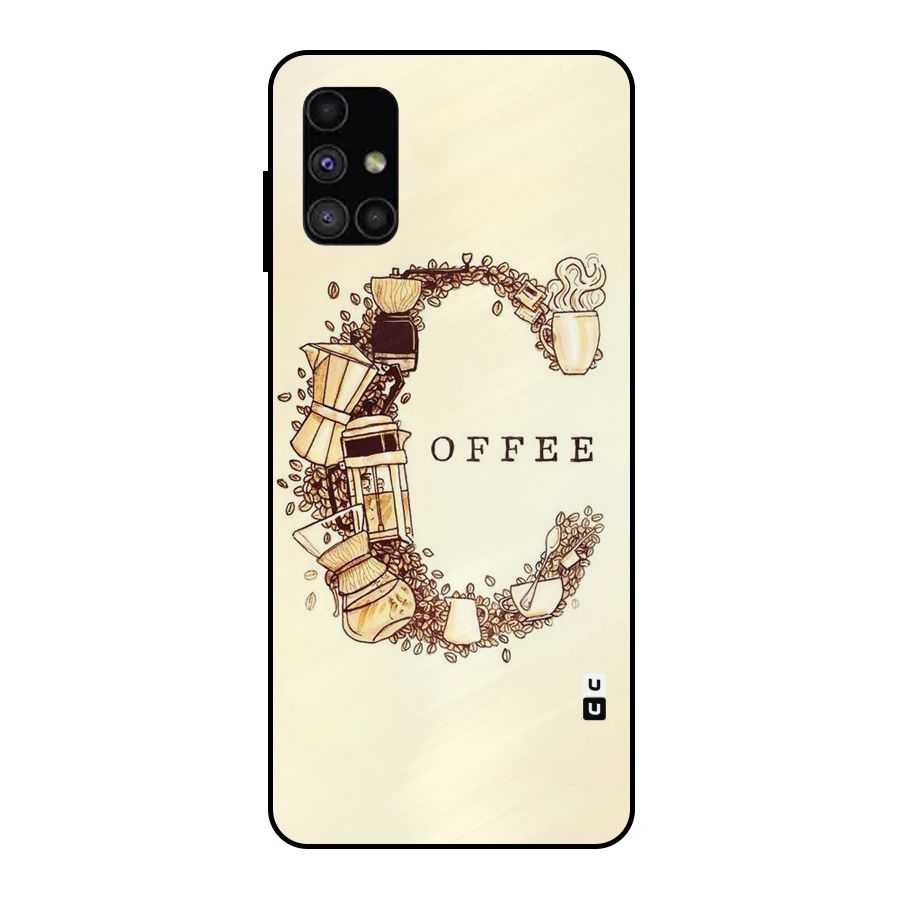 Vintage Coffee Metal Back Case for Galaxy M51