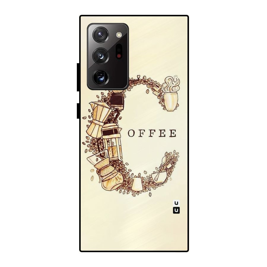 Vintage Coffee Metal Back Case for Galaxy Note 20 Ultra