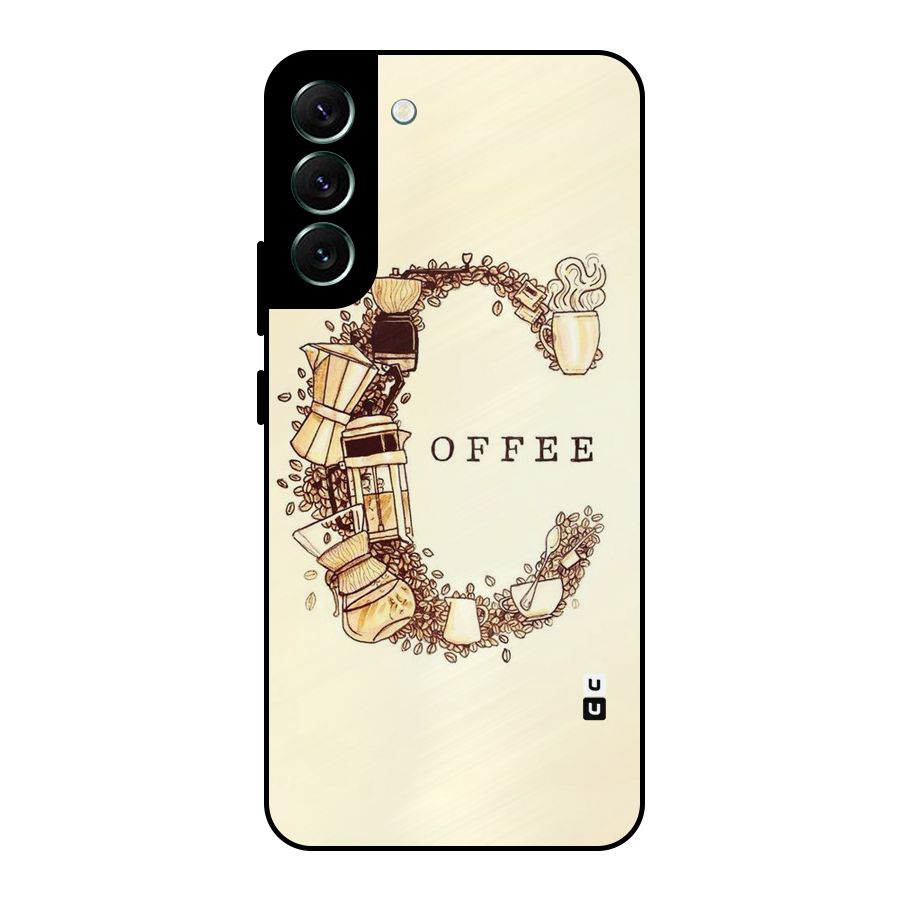 Vintage Coffee Metal Back Case for Galaxy S22 Plus 5G