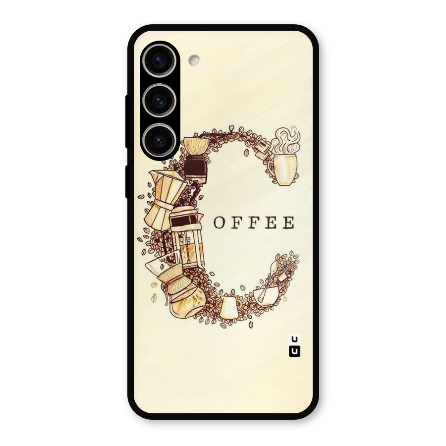 Vintage Coffee Metal Back Case for Galaxy S23 Plus