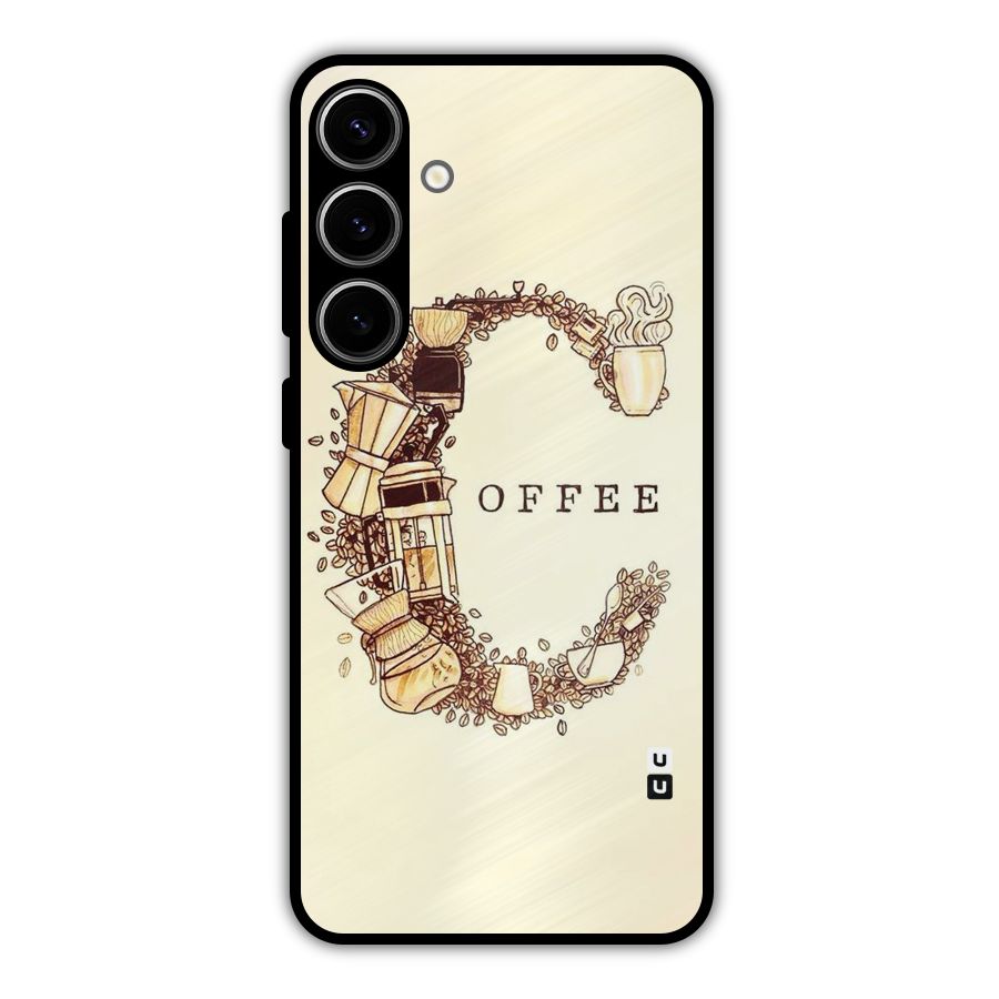 Vintage Coffee Metal Back Case for Galaxy S24 Plus