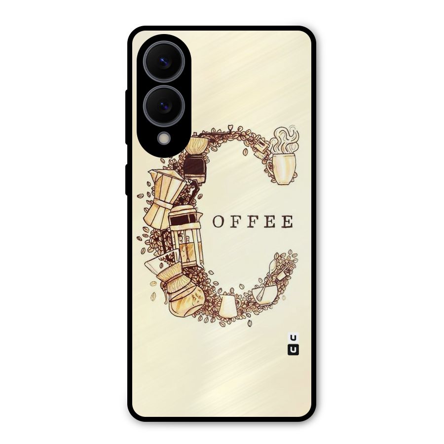 Vintage Coffee Metal Back Case for Galaxy S25 Edge