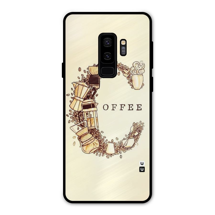 Vintage Coffee Metal Back Case for Galaxy S9 Plus