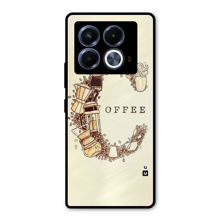 Vintage Coffee Metal Back Case for Infinix Note 40 5G