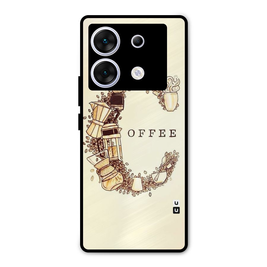 Vintage Coffee Metal Back Case for Infinix Zero 30 5G