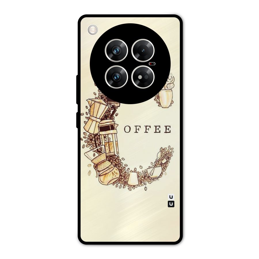 Vintage Coffee Metal Back Case for Infinix Zero 40 5G