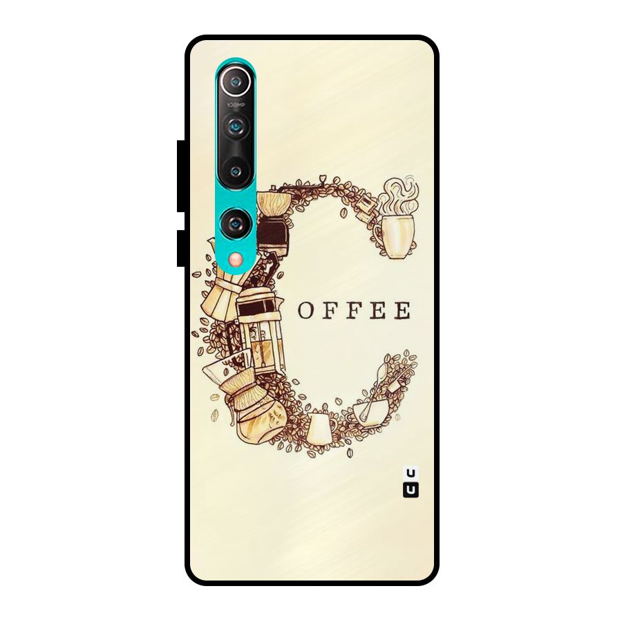 Vintage Coffee Metal Back Case for Mi 10