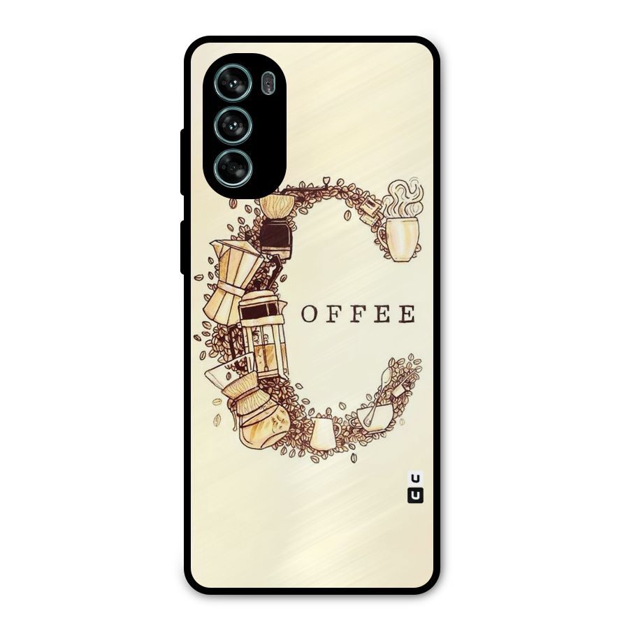 Vintage Coffee Metal Back Case for Moto G62
