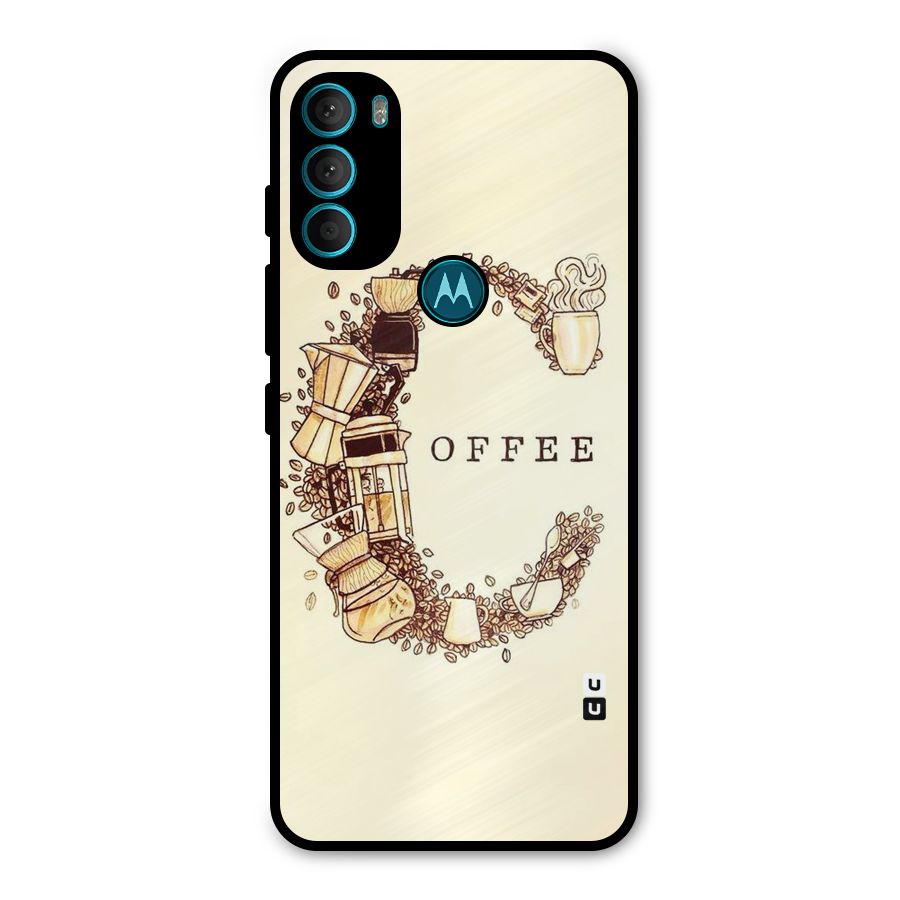 Vintage Coffee Metal Back Case for Moto G71 5G