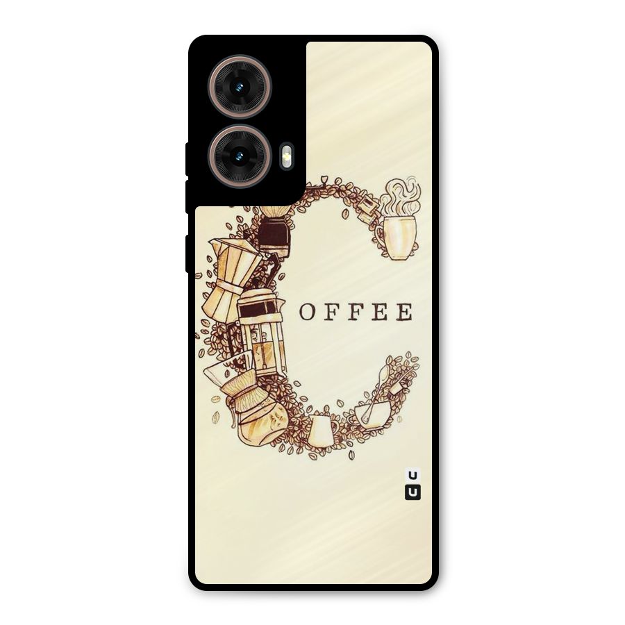 Vintage Coffee Metal Back Case for Moto G85