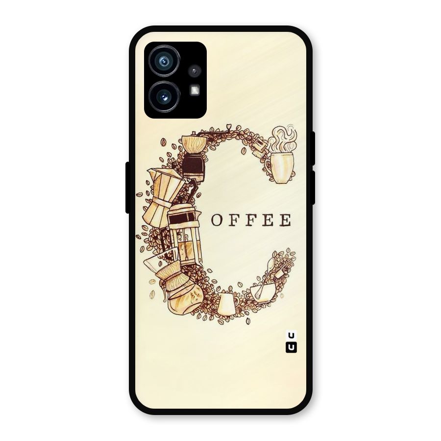 Vintage Coffee Metal Back Case for Nothing Phone 1