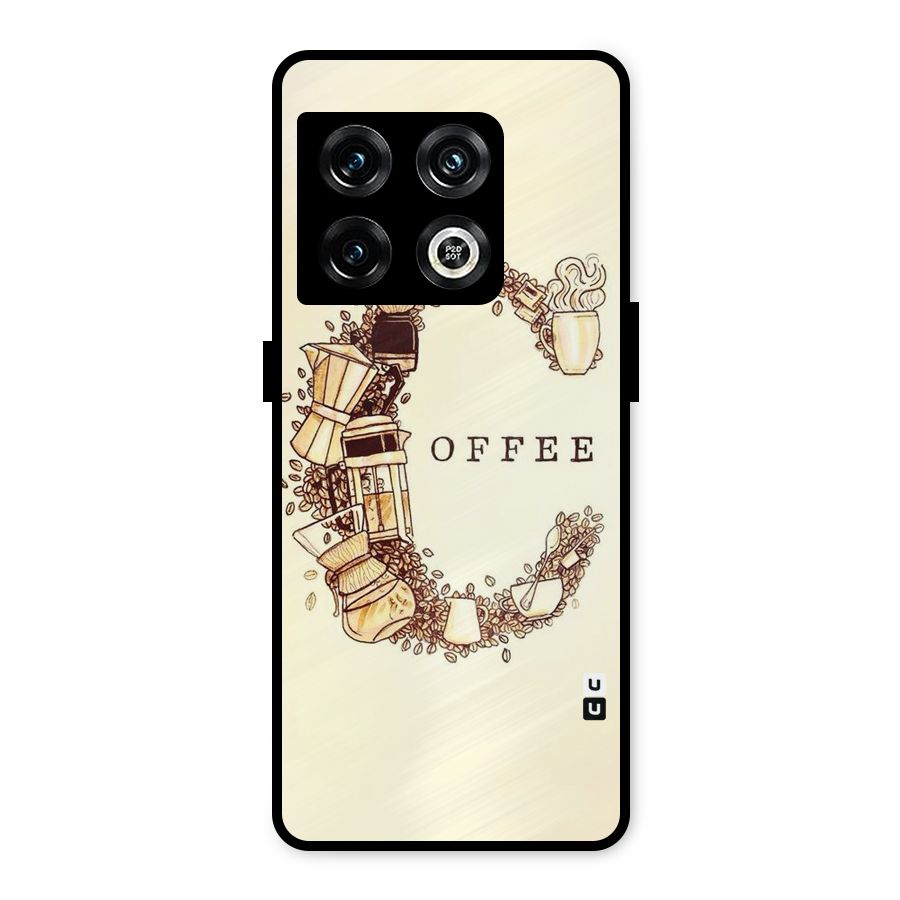 Vintage Coffee Metal Back Case for OnePlus 10 Pro 5G