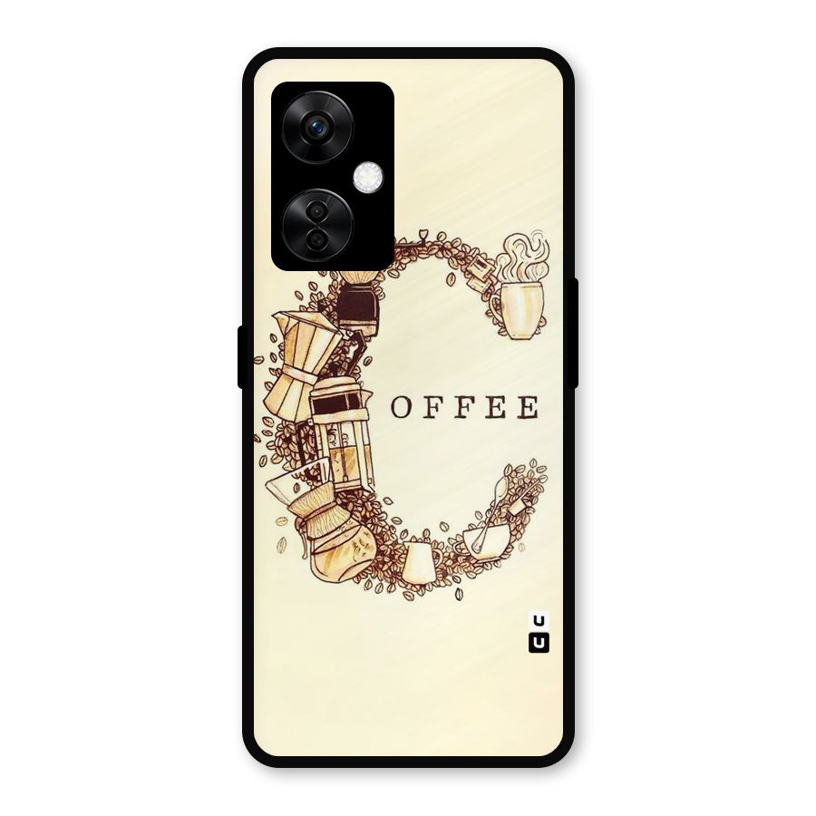 Vintage Coffee Metal Back Case for OnePlus Nord CE 3 Lite