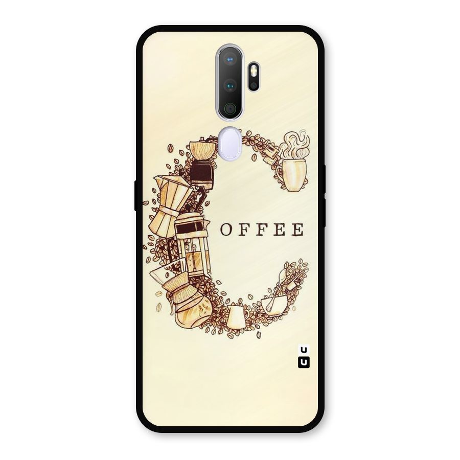 Vintage Coffee Metal Back Case for Oppo A9 (2020)