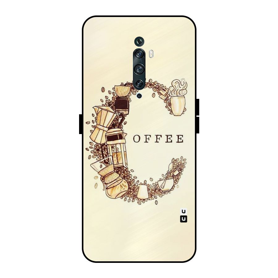 Vintage Coffee Metal Back Case for Oppo Reno2 Z