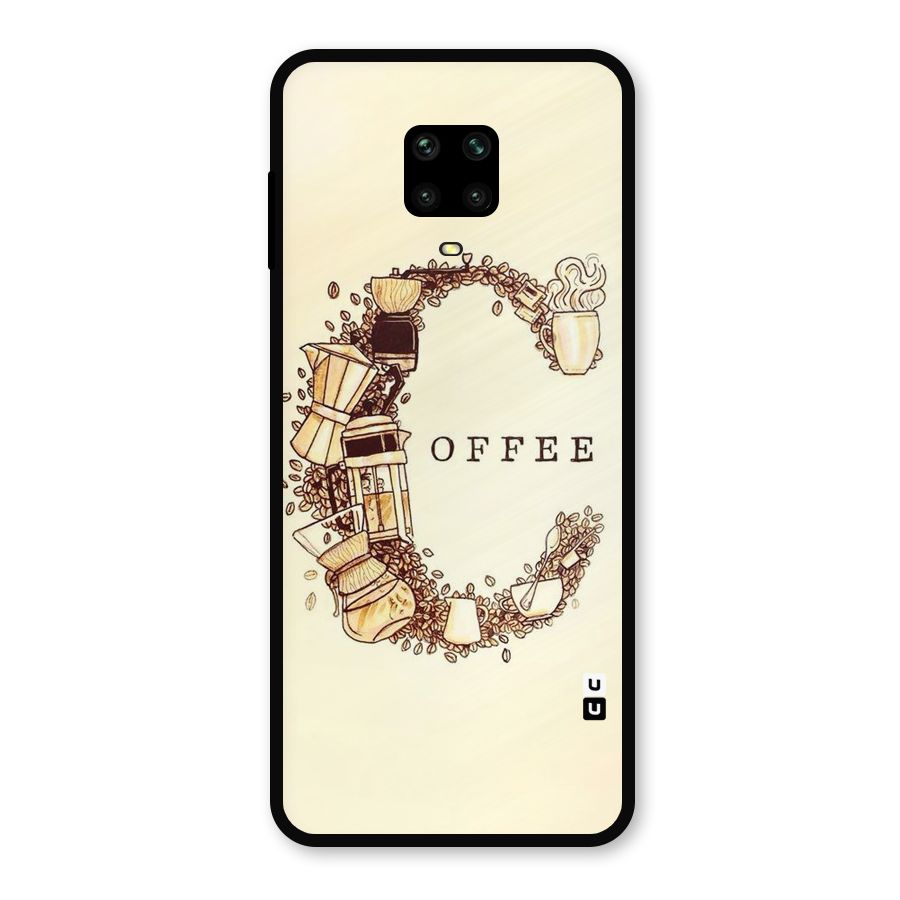 Vintage Coffee Metal Back Case for Poco M2