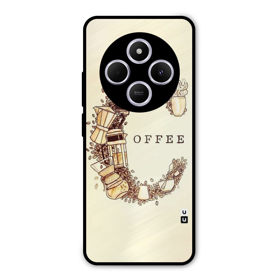 Vintage Coffee Metal Back Case for Poco M7