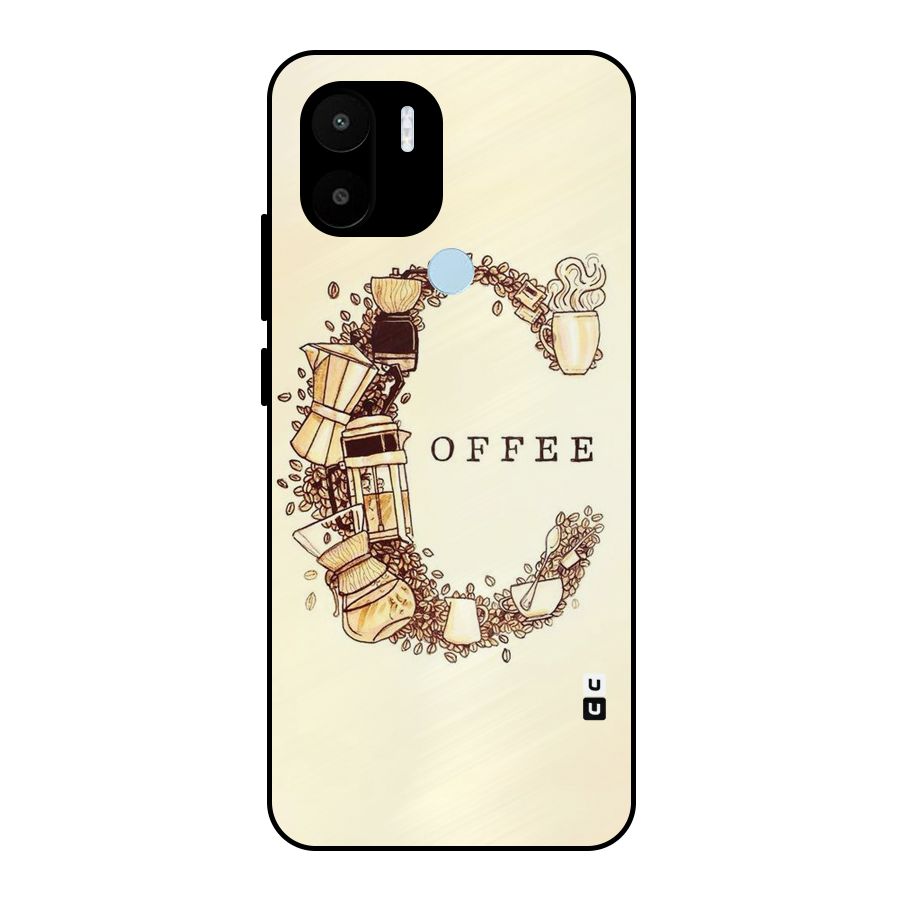Vintage Coffee Metal Back Case for Redmi A1+