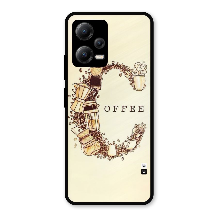 Vintage Coffee Metal Back Case for Redmi Note 12 5G