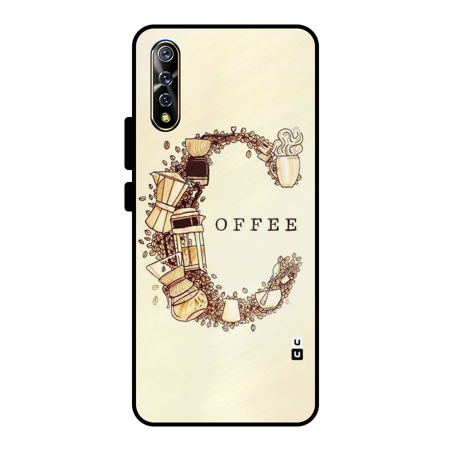 Vintage Coffee Metal Back Case for Vivo S1