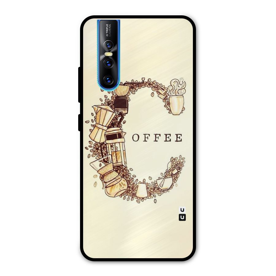 Vintage Coffee Metal Back Case for Vivo V15 Pro