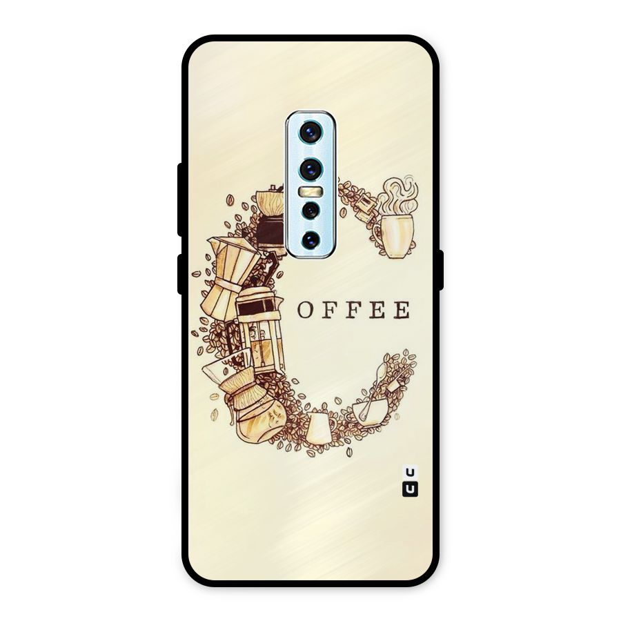 Vintage Coffee Metal Back Case for Vivo V17 Pro