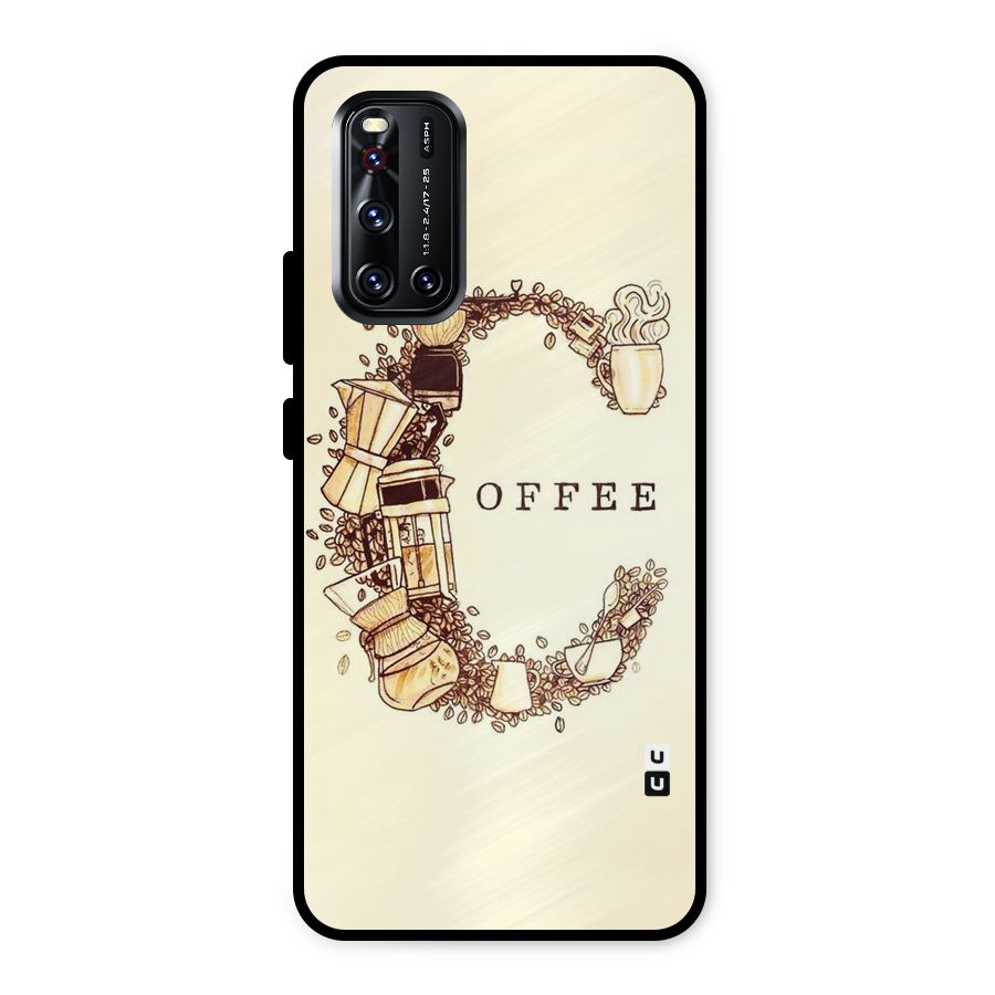 Vintage Coffee Metal Back Case for Vivo V19