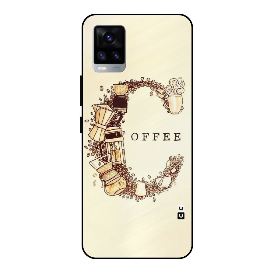 Vintage Coffee Metal Back Case for Vivo V20