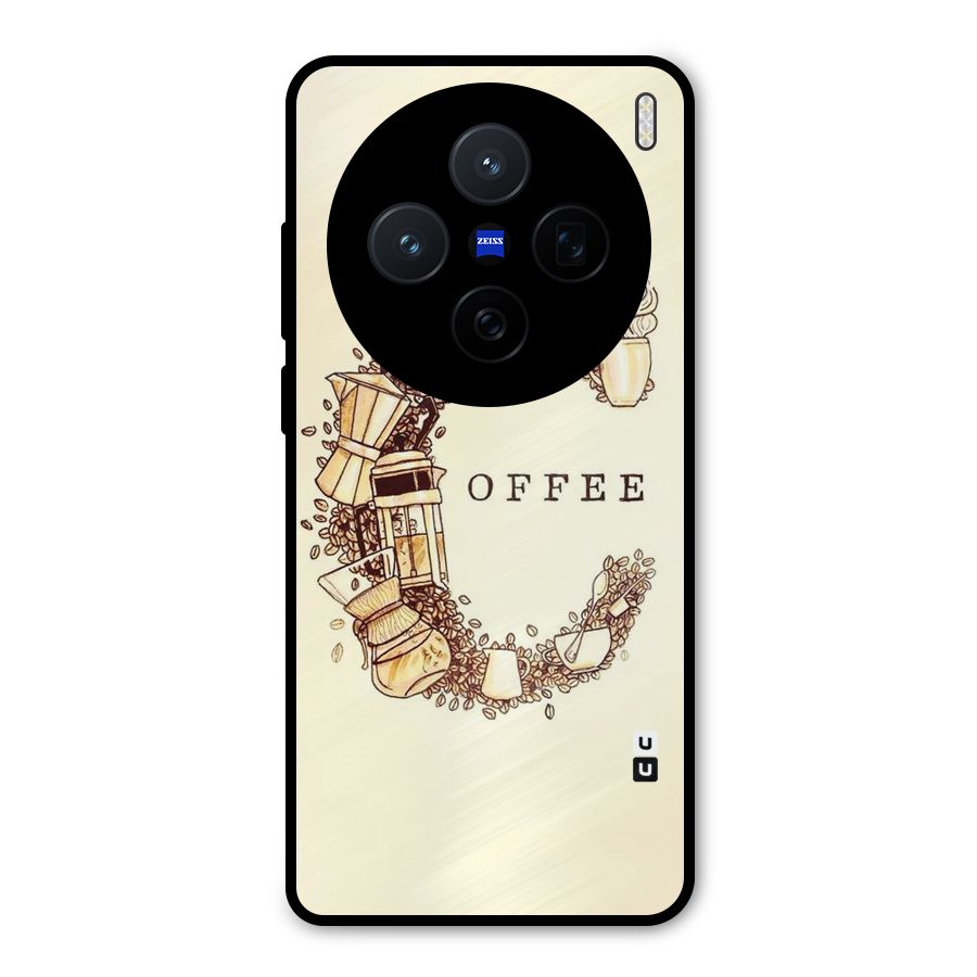 Vintage Coffee Metal Back Case for Vivo X200