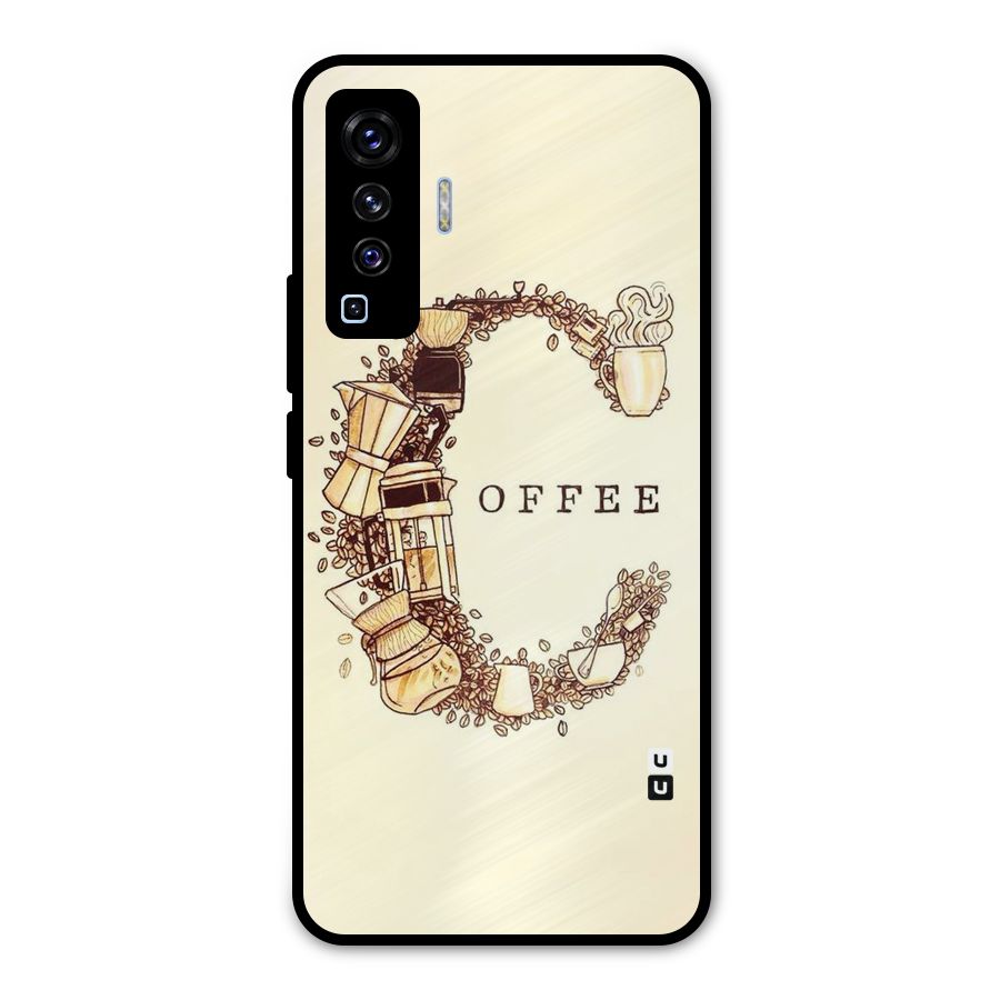 Vintage Coffee Metal Back Case for Vivo X50