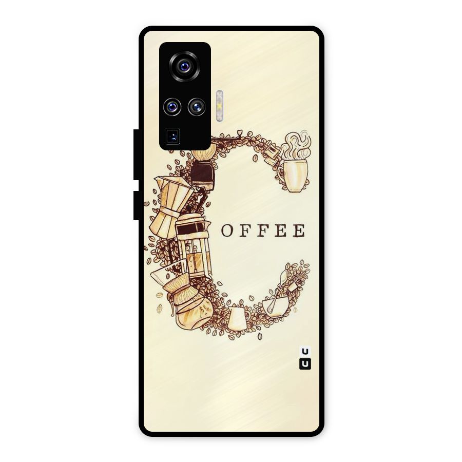 Vintage Coffee Metal Back Case for Vivo X50 Pro