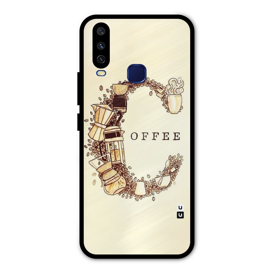 Vintage Coffee Metal Back Case for Vivo Y15