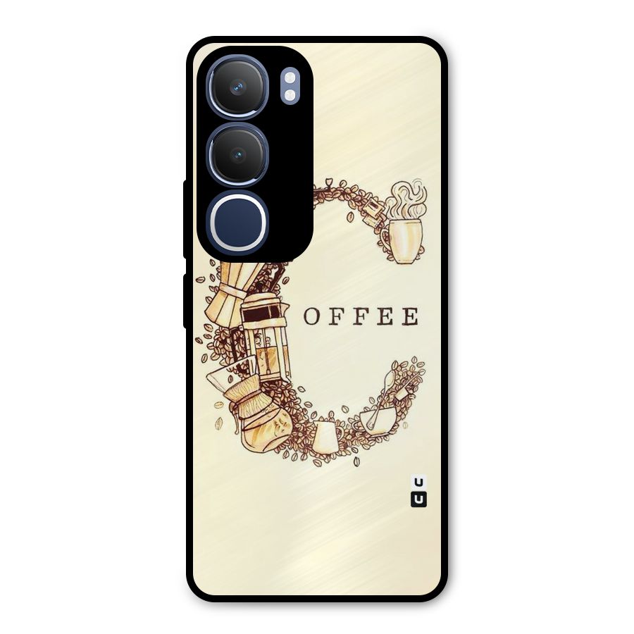 Vintage Coffee Metal Back Case for Vivo Y29