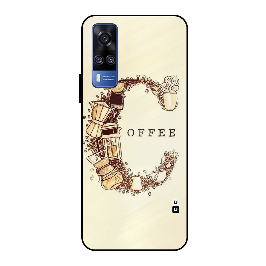 Vintage Coffee Metal Back Case for Vivo Y51