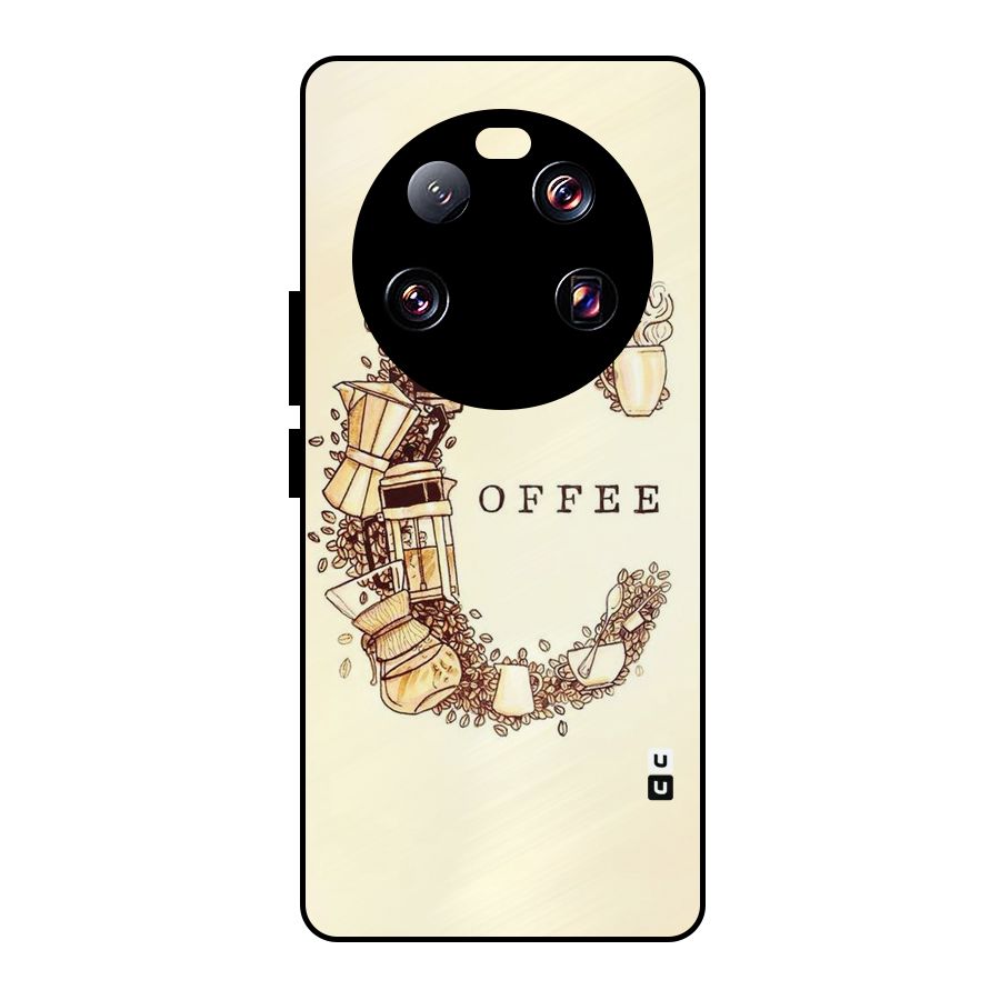 Vintage Coffee Metal Back Case for Xiaomi 13 Ultra