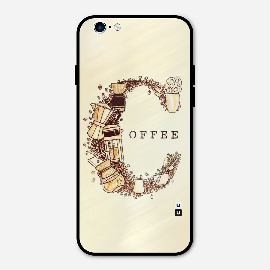 Vintage Coffee Metal Back Case for iPhone 6 6s