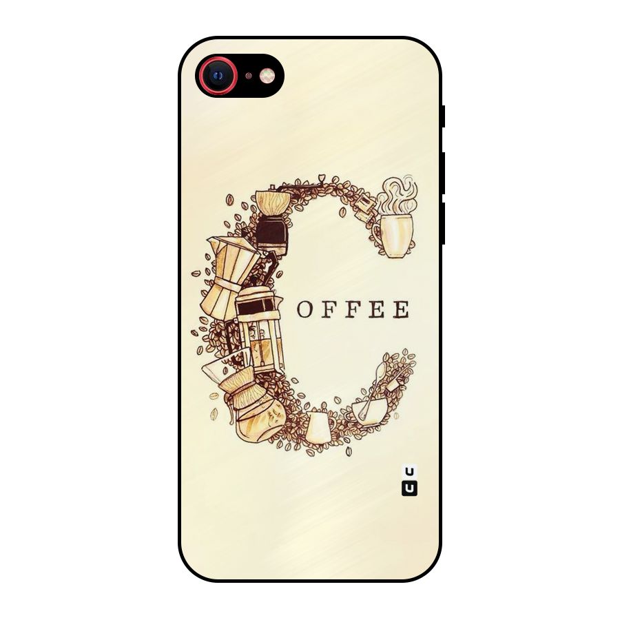 Vintage Coffee Metal Back Case for iPhone 7