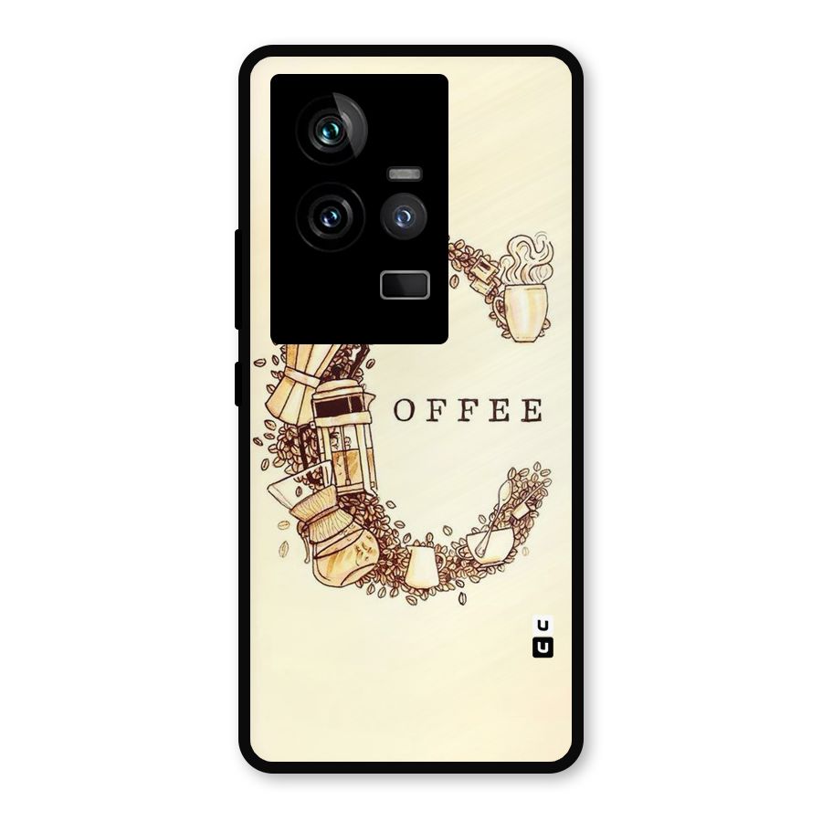 Vintage Coffee Metal Back Case for iQOO 11 5G