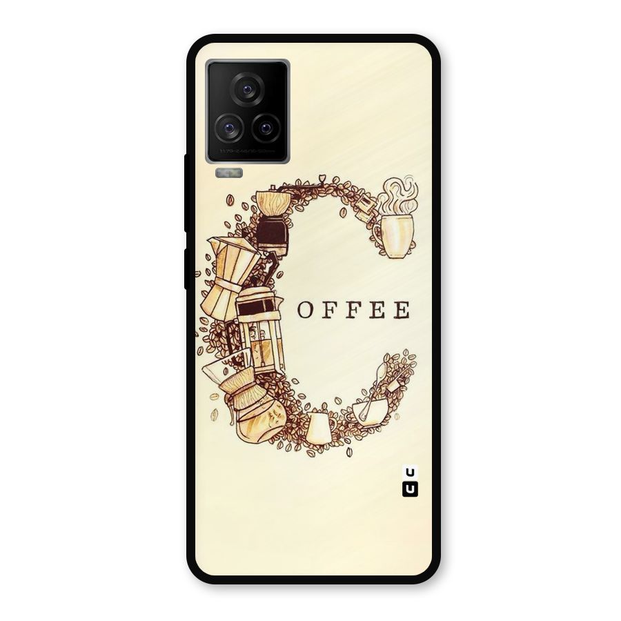 Vintage Coffee Metal Back Case for iQOO 7 Legend 5G