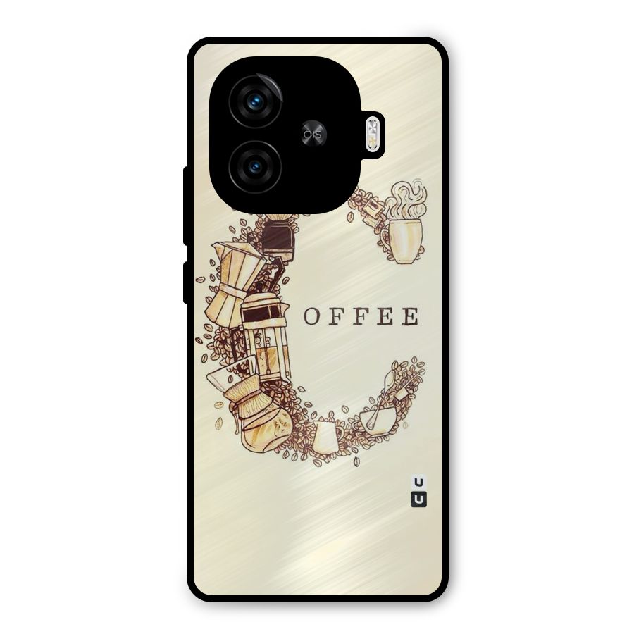Vintage Coffee Metal Back Case for iQOO Z9 Turbo