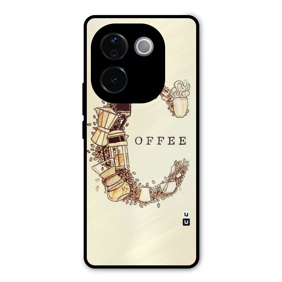 Vintage Coffee Metal Back Case for iQOO Z9s Pro