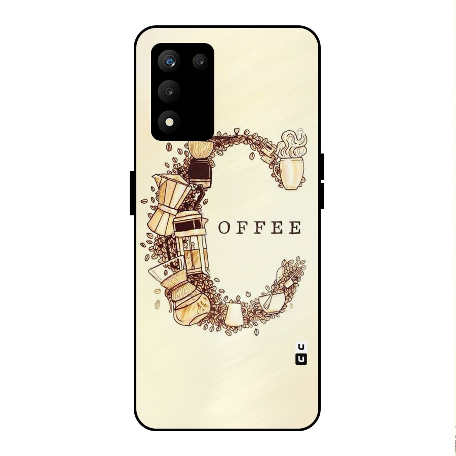 Vintage Coffee Metal Back Case for realme 9 5G SE