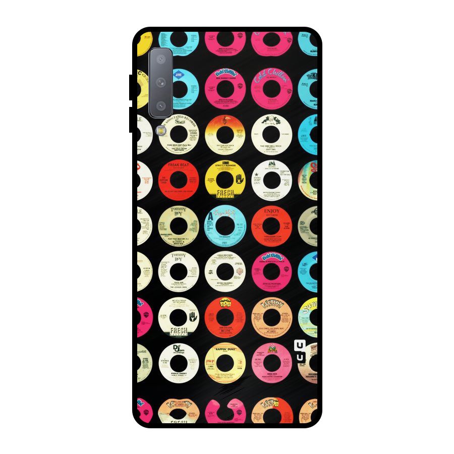 Vintage Collection CDs Metal Back Case for Galaxy A7 (2018)