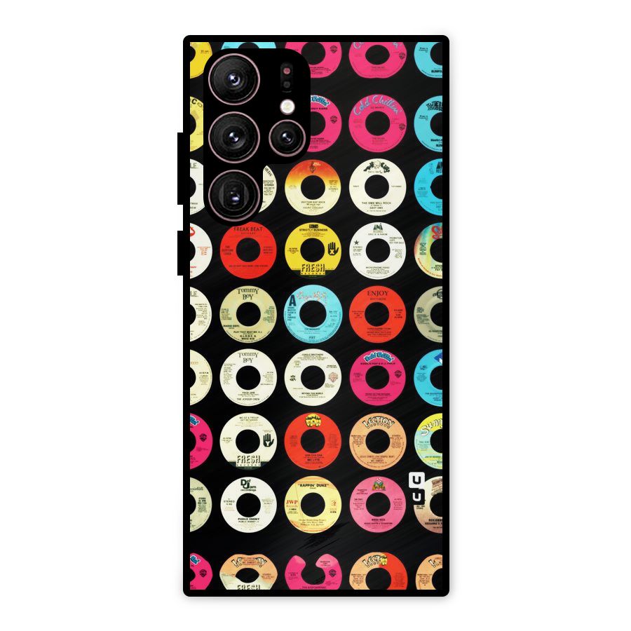 Vintage Collection CDs Metal Back Case for Galaxy S22 Ultra 5G