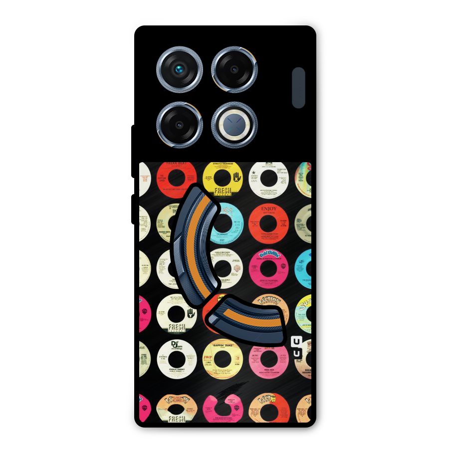 Vintage Collection CDs Metal Back Case for Infinix GT 20 Pro