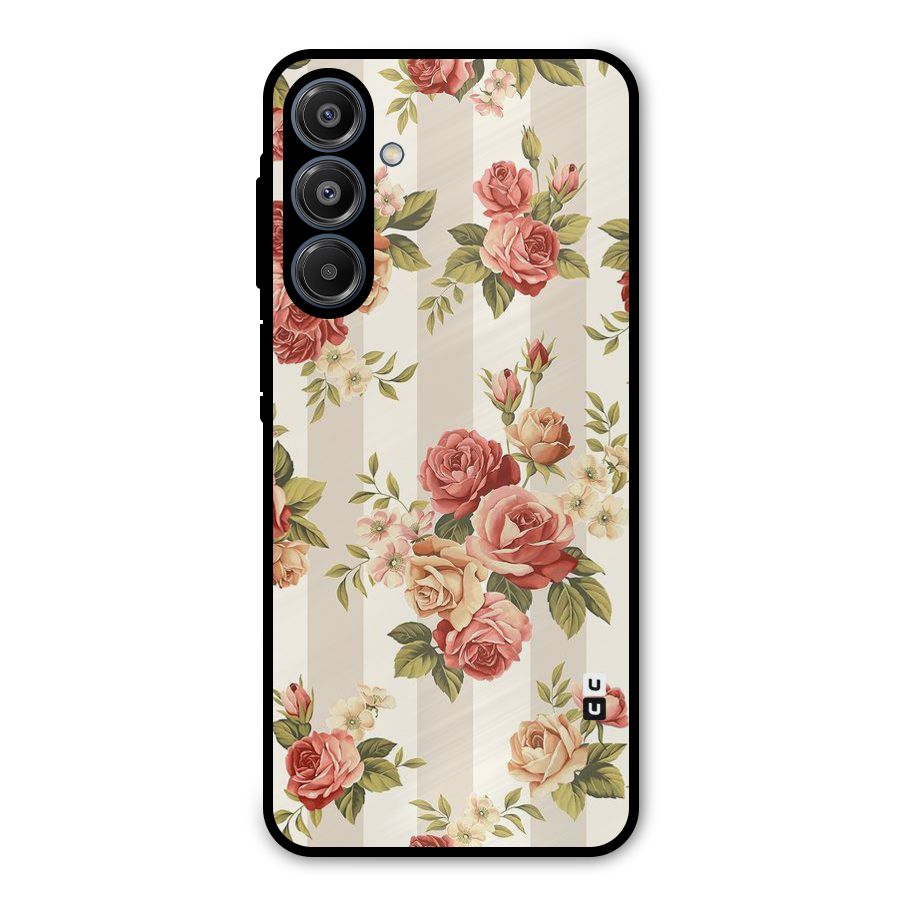 Vintage Color Flowers Metal Back Case for Galaxy A16 5G