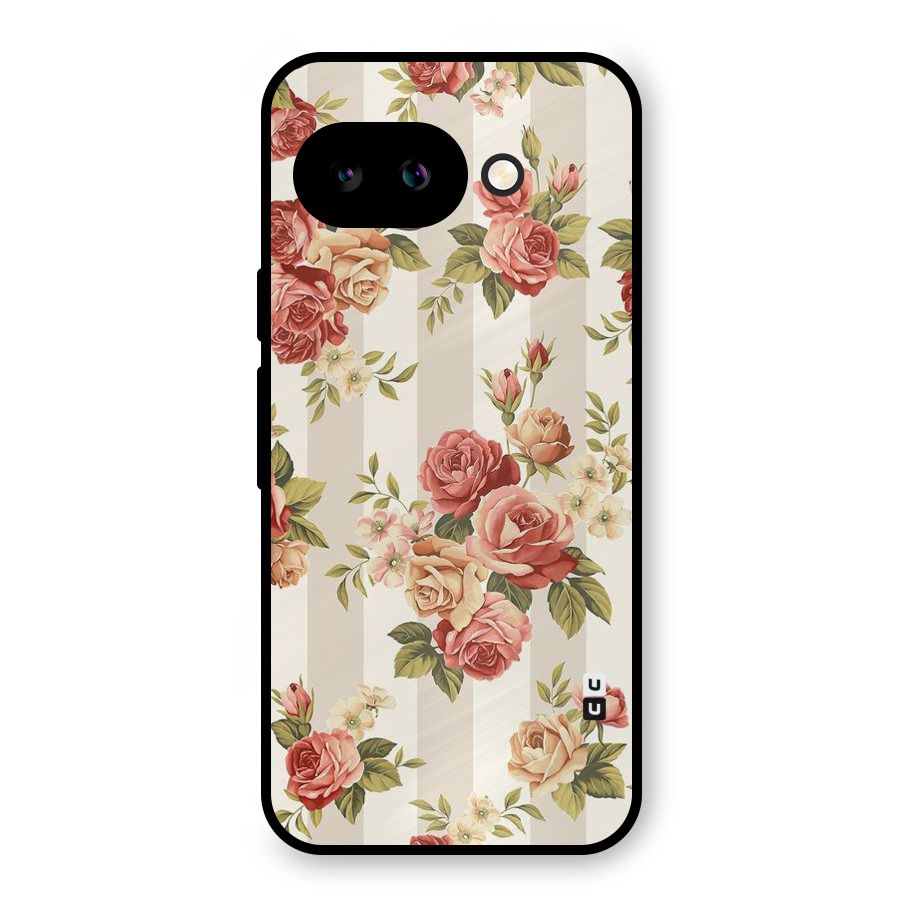 Vintage Color Flowers Metal Back Case for Google Pixel 9a