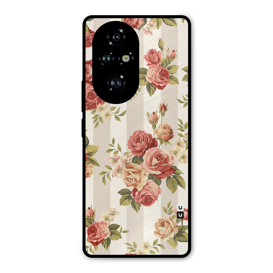 Vintage Color Flowers Metal Back Case for Honor 200 Pro
